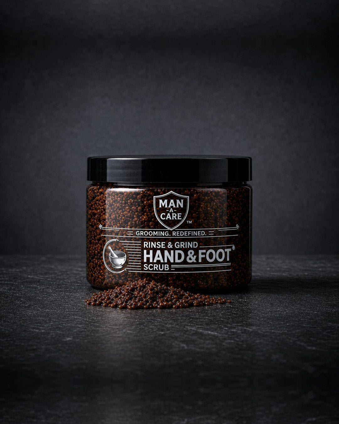 Manacare Rinse and Grind Hand and Foot Scrub jar