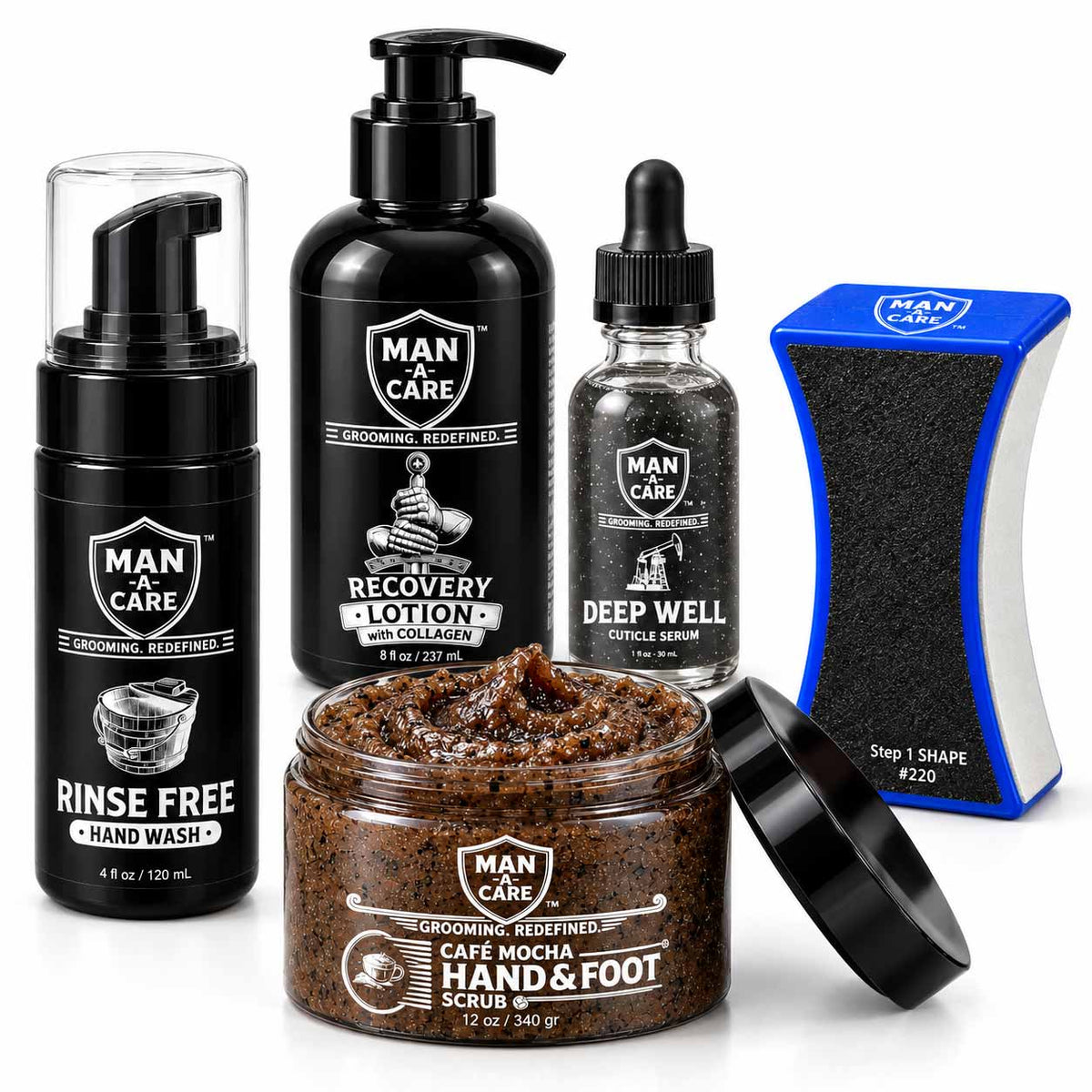 Complete MANACARE five-step men’s manicure system