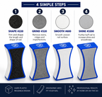 ARC reusable buffer four-step nail buffing guide