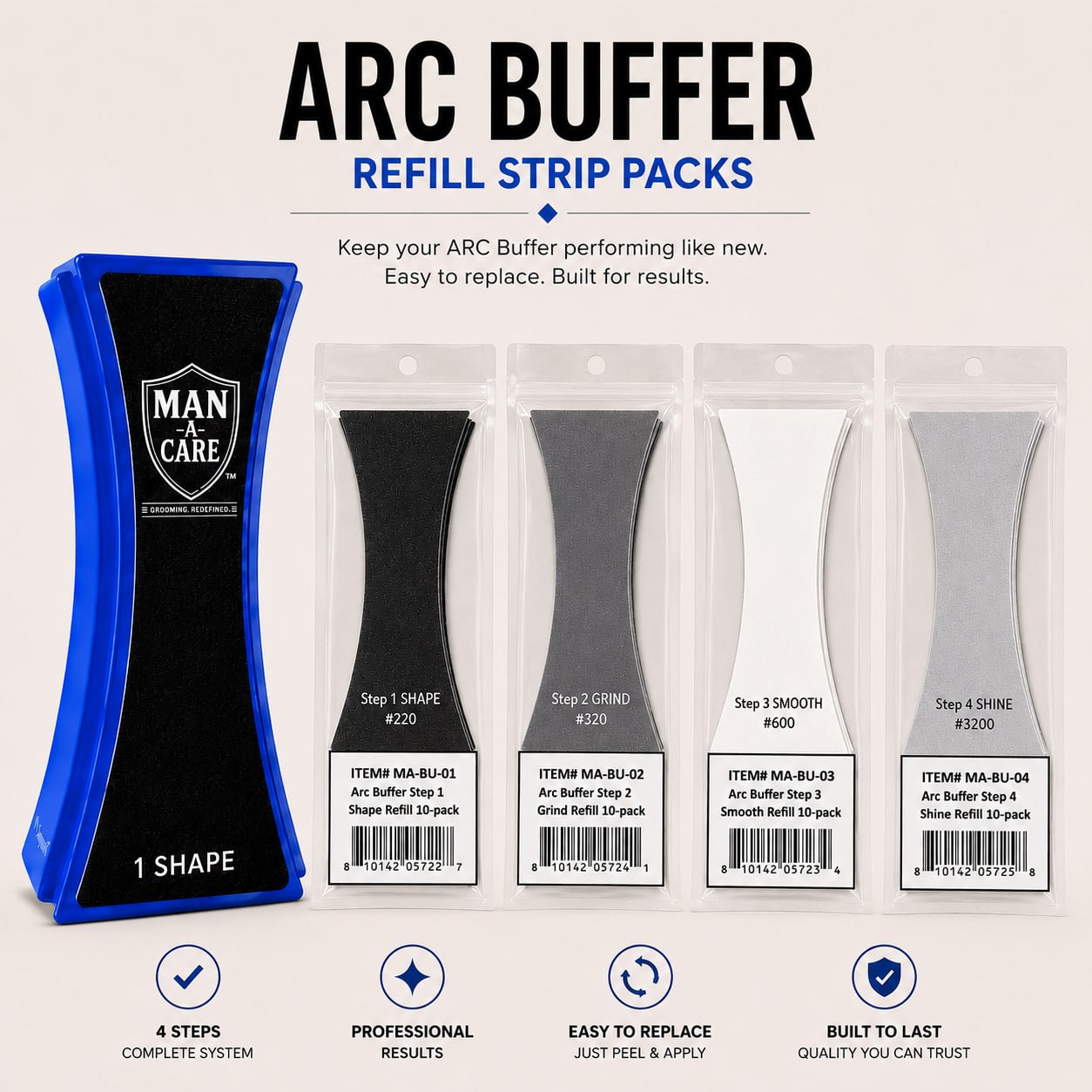 Manacare Arc Buffer Refill Strip Packs