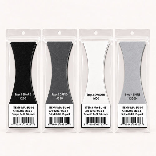 Manacare Arc Buffer Refill 10-Pack adhesive strip packs